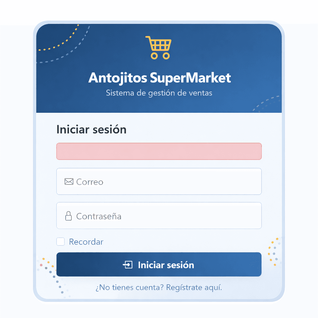 Sistema Supermercado - Login